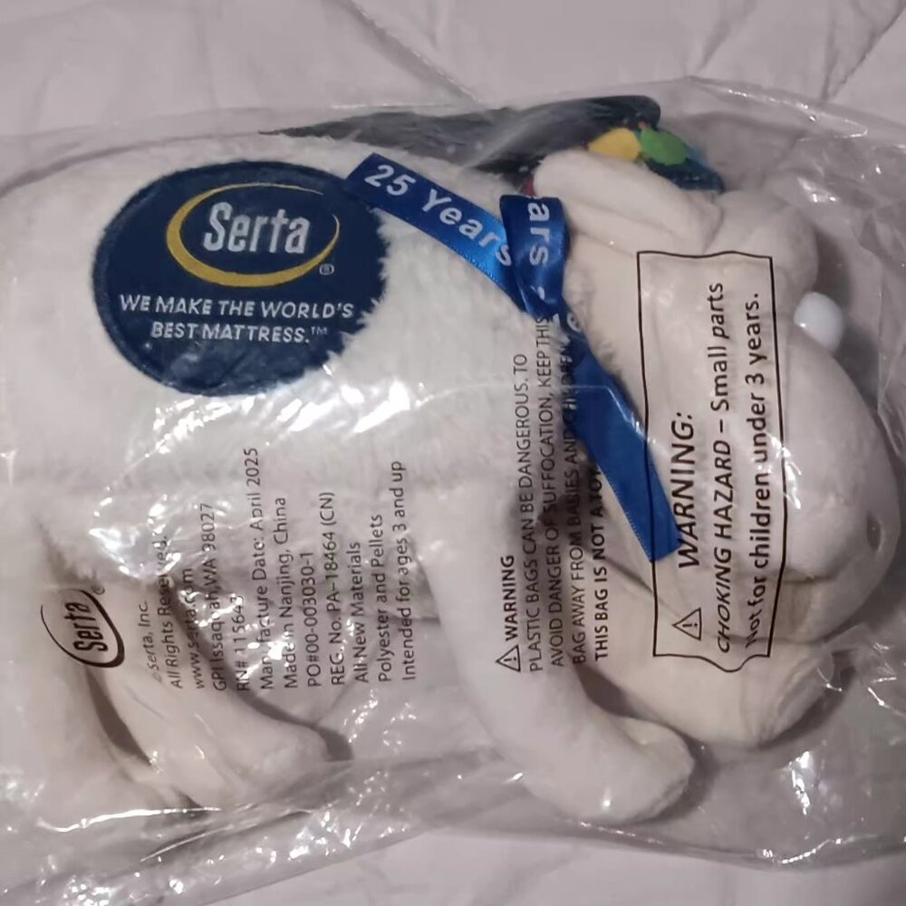 25th anniversary Limited Edition Serta sheep plushie
